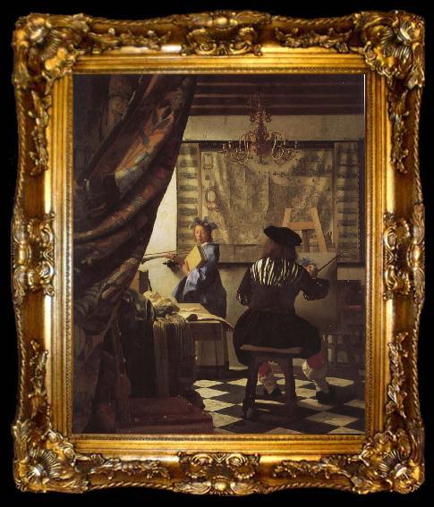 framed  Jan Vermeer The moral of painting, ta009-2